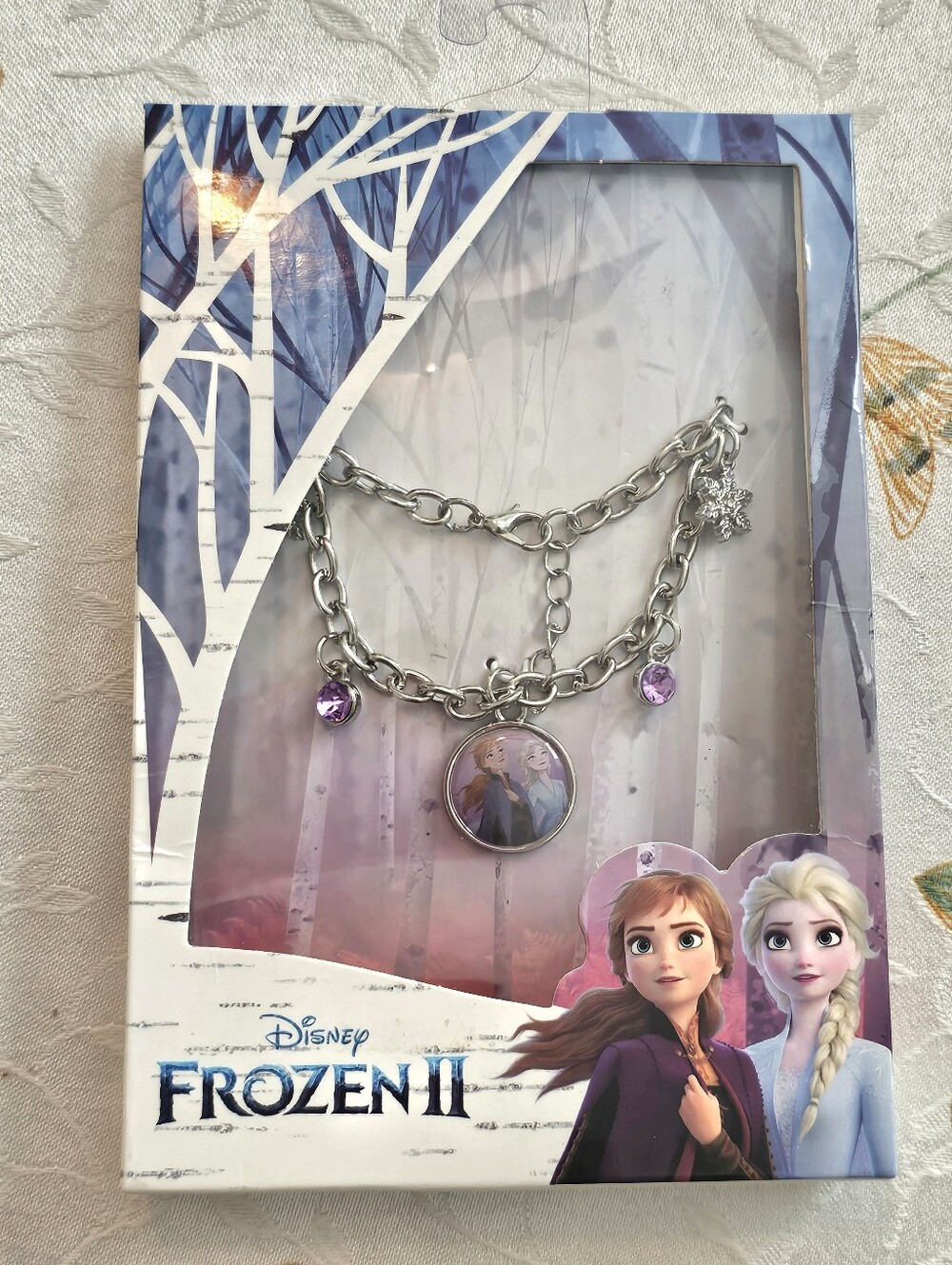 Disney Frozen Charm Bracelet with Elsa and Anna - New in Box!